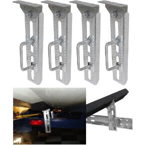 4 Sets 8in Heavy Duty Galvanized Swivel Top Boat Trailer Bunk Brackets with Hardware for 3"X3", 2"X3", 1.5"X3" Crossmember - Boat Trailer Lift Parts - Jet Ski Trailer Parts