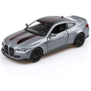 1/36 Scale 2023 BMW M4 Diecast Model Cars,Pull Back Vehicles BMW M4 CSL Toy Cars,Cars Gifts for Boys Girls(Silver