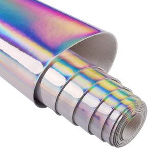 قماش فينيل ثلاثي الأبعاد مقاس 12 بوصة × 53 بوصة (30 سم × 135 سم)، لفة واحدة من ملاءات الجلد الصناعي مناسبة للأقواس والأقراط الجلدية وغيرها من المنتجات اليدوية اليدوية (فضي) in Kuwait