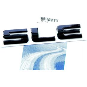 1x OEM Black SLE Letter Nameplate Emblem Badge Replacement for Sierra Denali Glossy