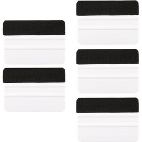 5X Regular White Wet Dry Felt Edge Vinyl Window Decal Headlight Tint Squeegee Application Tool Scraper