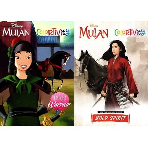 Colortivity Disney Mulan Coloring & Activity Book - Bold Spirit & Heart of a Warrior - Set of 2 Books