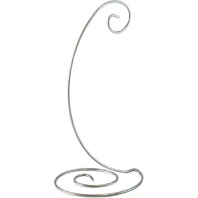 TRIPAR 10" Silver Spiral Bottom Ornament Display Stand for Home, Wedding Decoration, Holidays