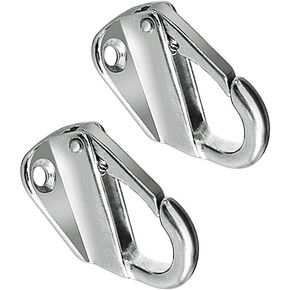 jingyi Marine Grade Stainless Steel 316 Spring Fender Snap Hook Fending Hook Boat Ship Hardware 35mm Length, Pack of 2