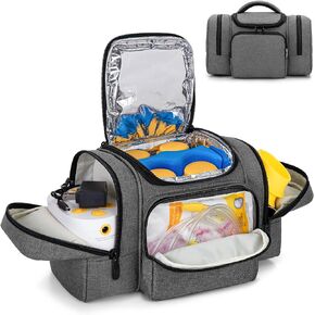BAFASO Wearable Breast Pump Bag Compatible with Medela Pump in Style, Tote for Wearable Breast Pump and Extra Parts (Patent Pending), Black