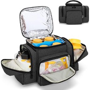 BAFASO Wearable Breast Pump Bag Compatible with Medela Pump in Style, Tote for Wearable Breast Pump and Extra Parts (Patent Pending), Black