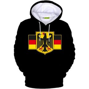 100% Cotton Heavyweight Vintage Germany German Flag Hoodies for Men Pride Gift Sweatshirt Outwear