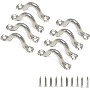 316 Stainless Steel Pad Eyelet, Stainless Steel Bimini Top Strap, M4 Eyelet Strap, Tie Down, Kayak Canoe Deck Rings