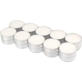 Stonebriar 20 Pack Unscented Mega Oversized Tea Light Candles with 9 Hour Extended Burn Time