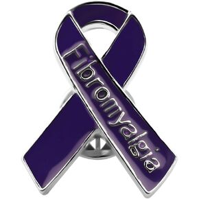 CENWA Fibromyalgia Purple Ribbon Pin Fibromyalgia Awareness Gift Fibromyalgia Jewelry Pink Ribbon Enamel Fibromyalgia Awareness Pin