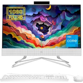 HP Newest All-in-One Desktop, 21.5"" FHD Display, Intel Dual-Core Processor, Webcam, HDMI, Bluetooth, Mouse and Keyboard, Windows 11 (16GB RAM | 1TB Storage), Black