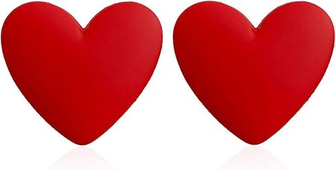 Boho Acrylic Love Heart Stud Earrings for Women,Unique Lover Heart Earrings Valentine's Day Wedding Birthday Jewelry Gifts in Saudi Arabia