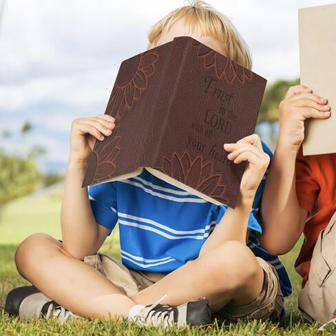 Embossed Leather Sunflower Hardcover Book Cover Sleeve - Washable and Stretchable with Ribbon Bookmark, Fits 9-11 Inch Books, Perfect Gift for Kids in Saudi Arabia