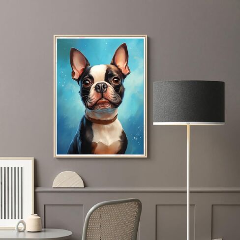 مجموعة الرسم الفني الماسي 5D DIY من Diymood للبالغين - كلاب فنية ماسية | الحرف المستديرة الكاملة للحفر | صورة فسيفساء مطرزة بالكريستال | مبتدأ | ديكور حائط المنزل | 16x20 بوصة in Saudi Arabia