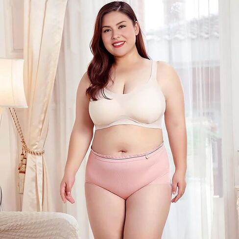 Plus Size Absorbent Panties, 3 Pack Leakproof Plus Size Underwear for Women, Stretchy Moisture Wicking Cotton Briefs in Saudi Arabia