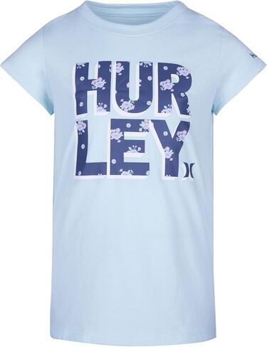 تي شيرت برسومات شعار Stack للفتيات من Hurley (للأطفال الصغار) Blue Mist 6 Little Kid in Saudi Arabia