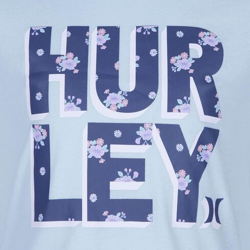 تي شيرت برسومات شعار Stack للفتيات من Hurley (للأطفال الصغار) Blue Mist 6 Little Kid in Saudi Arabia