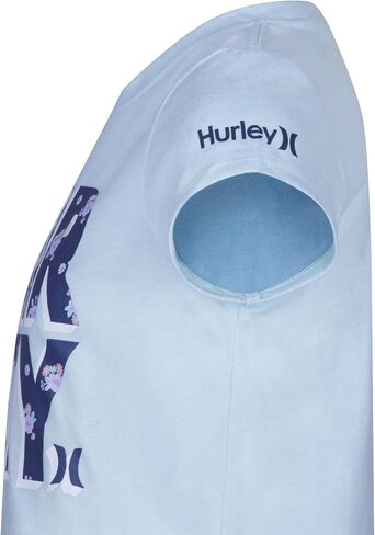 تي شيرت برسومات شعار Stack للفتيات من Hurley (للأطفال الصغار) Blue Mist 6 Little Kid in Saudi Arabia