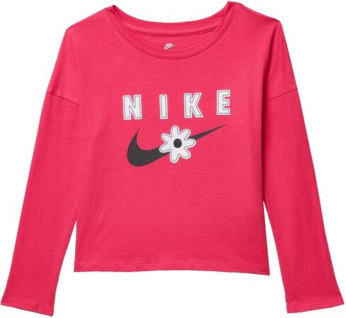 Nike Girl's Sport Daisy Long Sleeve T-Shirt (Toddler/Little Kids) Rush Pink 6X Little Kid in Saudi Arabia