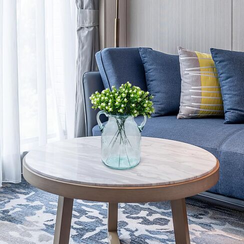 GANAZONO Clear Glass Vase Modern Flower Vase Decorative Vase Flower Arranging Vase for Dining Room Bedroom Decor in Saudi Arabia