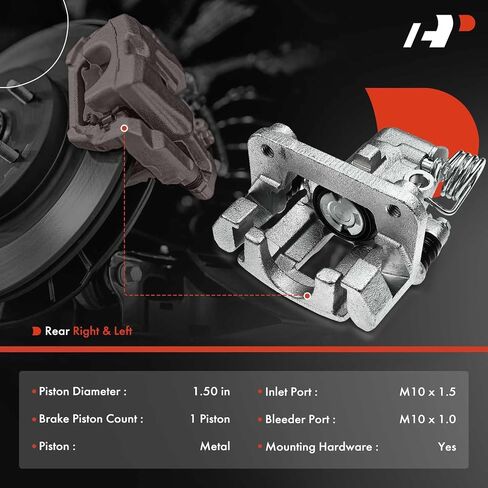 A-Premium Disc Brake Caliper Assembly with Bracket Compatible with Select Ford Models - Mustang 1994 1995 1996 1997 1998, Coupe/Convertible - Rear Left Driver Side in Saudi Arabia