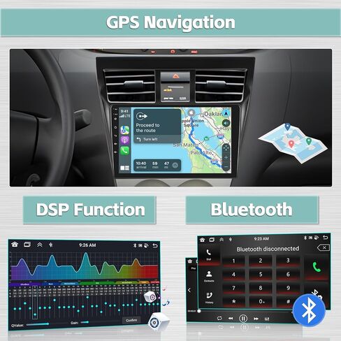 [4G+64G] 8 Core Android 13 Wireless Carplay Car Stereo for Toyota Yaris Vios 2007-2012, 9 Inch 1280X720 HD Touch Screen Radio with Wireless Android Auto DSP GPS Navigation Backup Camera in Saudi Arabia