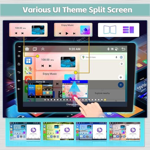 [4G+64G] 8 Core Android 13 Wireless Carplay Car Stereo for Toyota Yaris Vios 2007-2012, 9 Inch 1280X720 HD Touch Screen Radio with Wireless Android Auto DSP GPS Navigation Backup Camera in Saudi Arabia