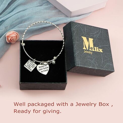 Melix Home Maid of Honor Gift سوار الأخت، شكرًا لك على وقوفك بجانبي اليوم ودائمًا، دائمًا أختي للأبد، سوار صديقي، أساور وصيفة العروس in Kuwait