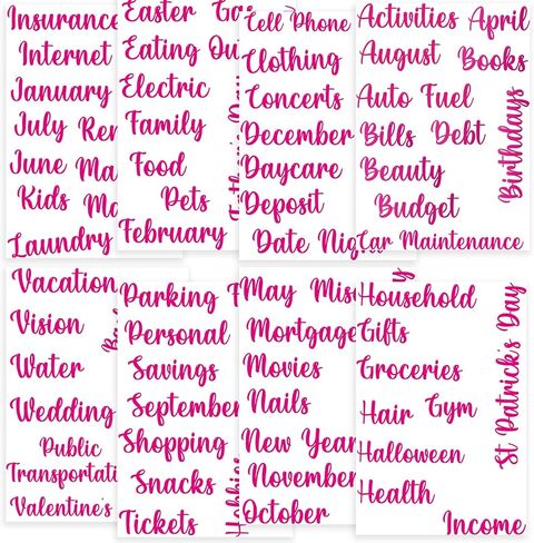 Budget Stickers for Cash Envelopes, Mageeki 80 Cash Envelope System Budget Binder Label Stickers, Vinyl Decals for Money Organizer Wallet & A6 Cash Binder & Finance Planner in Saudi Arabia