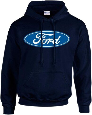 Ford Oval Hooded Sweatshirt Ford Logo Design Hoodie Motor Company Car Enthusiast Pullover Hood Classic Retro in Kuwait