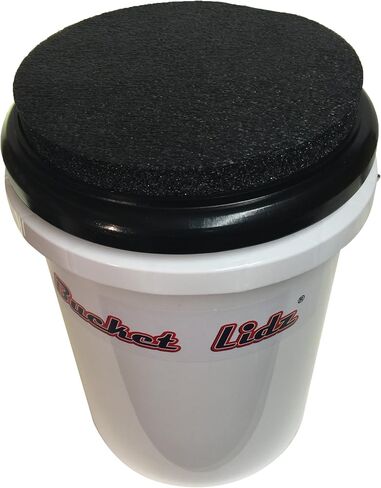 غطاء دلو مبطن باللون الأسود وإطار أسود/وسادة سوداء من Bucket Lidz مقاس 1 بوصة in Saudi Arabia