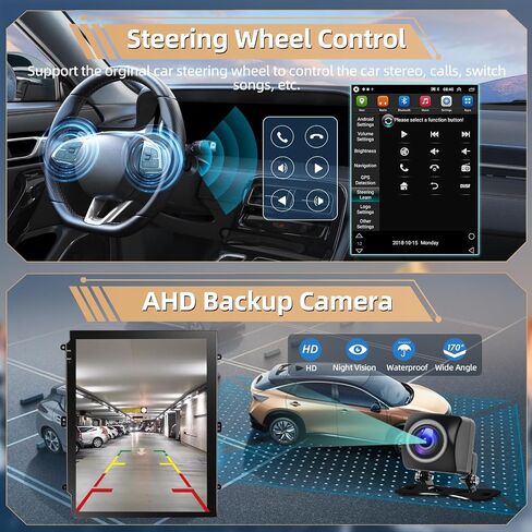 Podofo [2+64G] راديو ستيريو للسيارة Ford Edge 2013 2014 2015 مع CarPlay اللاسلكي وAndroid Auto 9.7 بوصة تعمل باللمس صوت بلوتوث مع نظام تحديد المواقع العالمي (GPS) ومرآة وصلة WiFi RDS Hi-Fi وكاميرا احتياطية وميكروفون in Saudi Arabia