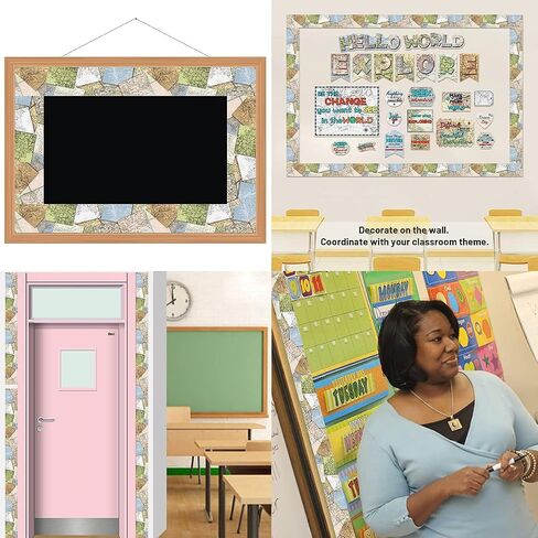 Travel The Map Bulletin Board Border Straight Rolled Adventure Border Trim for Bach to School Classroom Decoration 36ft One Roll in Saudi Arabia