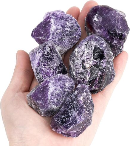 JOHOUSE 6PCS Rose Quartz, Natural Rough Stones Crystal Large Raw Crystals Bulk Healing Gemstones for Reiki Healing Tumbling Fountain Rocks in Saudi Arabia