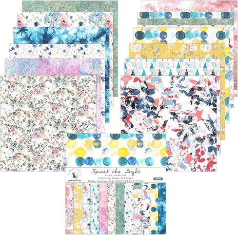 allydrew 6x6 Decorative Single-Sided Scrapbook Paper for Arts & Crafts Projects, Scrapbooking, Card-Making, Lavender Floral Theme in Saudi Arabia