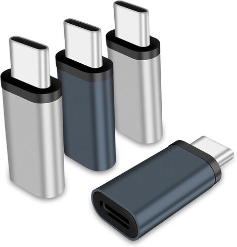 لمحول Lightning أنثى إلى USB C ذكر - 4 حزم 3.0 موصل شاحن USB من النوع C متوافق مع iPhone 15/15 Pro/15 Pro Max/15 Plus iPad Air Google Pixel شحن نقل البيانات in Kuwait