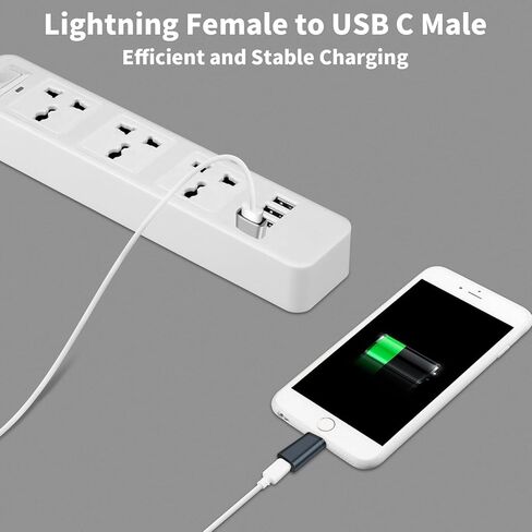 لمحول Lightning أنثى إلى USB C ذكر - 4 حزم 3.0 موصل شاحن USB من النوع C متوافق مع iPhone 15/15 Pro/15 Pro Max/15 Plus iPad Air Google Pixel شحن نقل البيانات in Kuwait