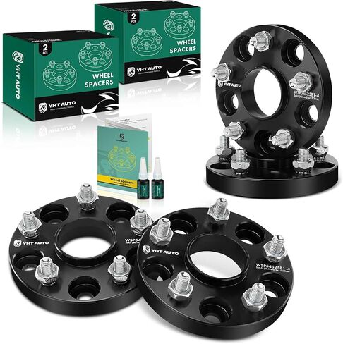YHTAUTO 5x4.5 Hub Centric Wheel Spacers 1.25 Inch Fits Toyota, Lexus & Scion Models, Camry, RAV4, Prius, Avalon, RX, 5x114.3mm Tire Spacers w/ 12x1.5 Studs 60.1 mm Hub Bore 5 Lug 2Pcs Black Adapter in Saudi Arabia