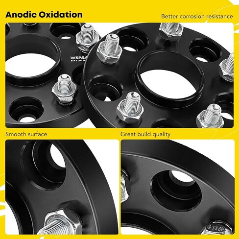 YHTAUTO 5x4.5 Hub Centric Wheel Spacers 1.25 Inch Fits Toyota, Lexus & Scion Models, Camry, RAV4, Prius, Avalon, RX, 5x114.3mm Tire Spacers w/ 12x1.5 Studs 60.1 mm Hub Bore 5 Lug 2Pcs Black Adapter in Saudi Arabia