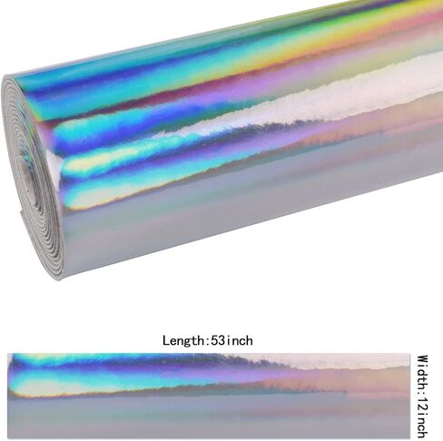 قماش فينيل ثلاثي الأبعاد مقاس 12 بوصة × 53 بوصة (30 سم × 135 سم)، لفة واحدة من ملاءات الجلد الصناعي مناسبة للأقواس والأقراط الجلدية وغيرها من المنتجات اليدوية اليدوية (فضي) in Kuwait