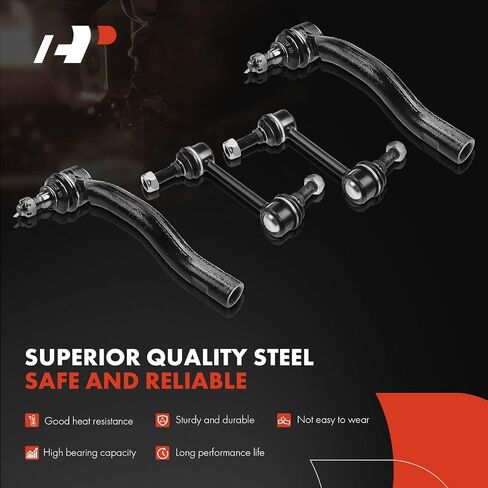 A-Premium Set of 8, Front & Rear Sway Bar Link, Front Inner Outer Tie Rod End, Compatible with Ford Edge 2007-2010, Lincoln MKX 2007-2010, V6 3.5L, Heavy Duty Design in Saudi Arabia