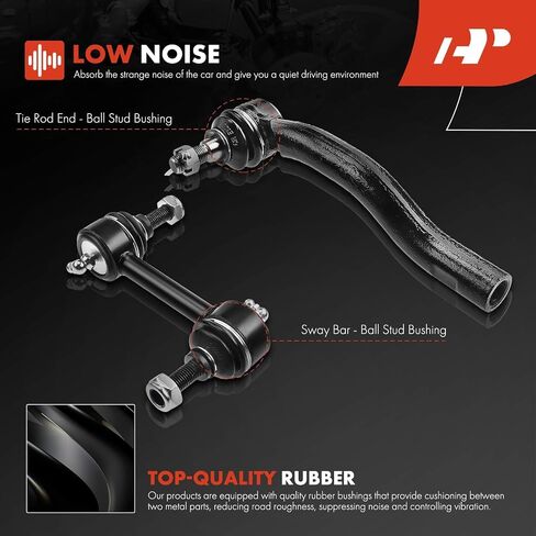 A-Premium Set of 8, Front & Rear Sway Bar Link, Front Inner Outer Tie Rod End, Compatible with Ford Edge 2007-2010, Lincoln MKX 2007-2010, V6 3.5L, Heavy Duty Design in Saudi Arabia