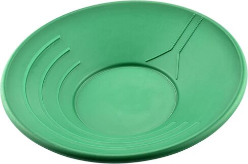 SE 14 Inch Gold Panning Pan - Three Riffles for Easier Mining and Prospecting, Black, 4 Pack in Saudi Arabia