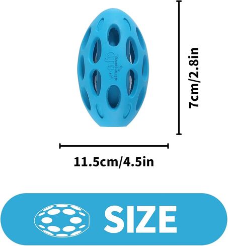 ALL FOR PAWS Indestructible Dog Toys for Aggressive chewers Dog chew Toys Tough Dog Toys for Aggressive chewers Indestructible Dog Toys Dog Rubber Football Meta Ball (Wiggle Holey Roller M) in Saudi Arabia