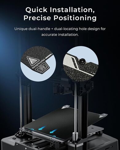 Creality Official K1 Max Build Plate, Double-Sided Glossy PET + Textured PEI Magnetic Bed Plate 315 * 310mm Flexible Removable for K1 Max, Ender 3 V3 Plus, Ender 3 S1 Plus (Without Magnetic Base) in Saudi Arabia