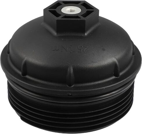 زيت المحرك مبيت مرشح التدفق العالي غطاء غطاء 03H115433 لشركة فولكس فاجن طوارق 3.6L 2013-2017 البلاستيك الأسود in Saudi Arabia