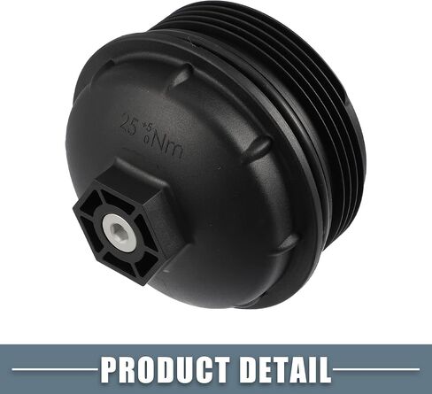 زيت المحرك مبيت مرشح التدفق العالي غطاء غطاء 03H115433 لشركة فولكس فاجن طوارق 3.6L 2013-2017 البلاستيك الأسود in Saudi Arabia