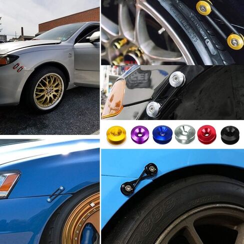 Quick Release Fasteners Universal CNC Billet Bumper Trunk Fender Hatch Lids for Car Bumpers (Black) in Saudi Arabia