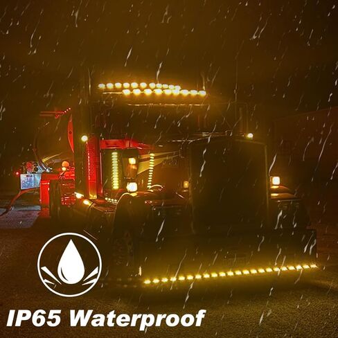 مربع الوجه المزدوج أدى أضواء إشارة بدوره العنبر / الأحمر 52 أدى، الوجه المزدوج أدى مقطورة وقف الذيل بدوره إشارات شاحنة الحاجز أضواء الركيزة 3 ترصيع استبدال لkenworth / بيتربيلت / Freightliner 10V-30V in Kuwait