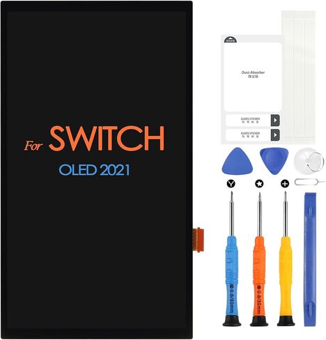 Screen Replacement for Nintendo Switch OLED 2021, LCD Display Switch OLED 2021 LCD Panel with Repair Tools in Saudi Arabia